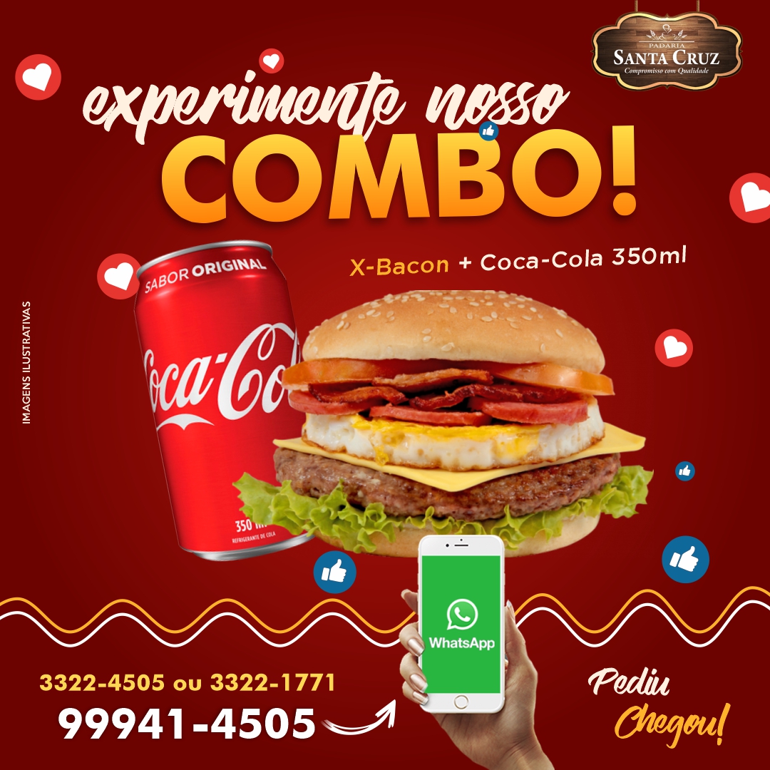 imagem de 1 X Bacon+Coca Lata 350ml