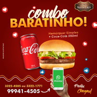 imagem de Hamburguer Simples+Coca Lata 350ml